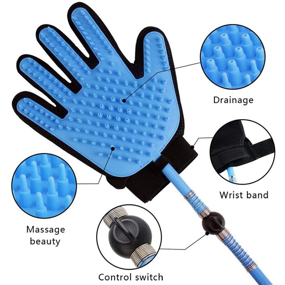 Pet Bath & Massage Glove with Shower Sprayer