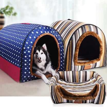 Portable Warm Pet Kennel Bed